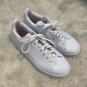 Women’s white leather adidas size 8